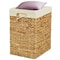 Vintiquewise Handmade Rectangular Water Hyacinth Wicker Laundry Hamper with Lid Natural, Medium QI004242.M - alternate 1